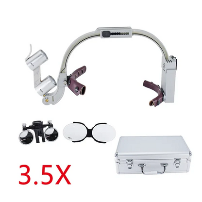 LED Adjustable Headband Binocular Loupes 3.5x