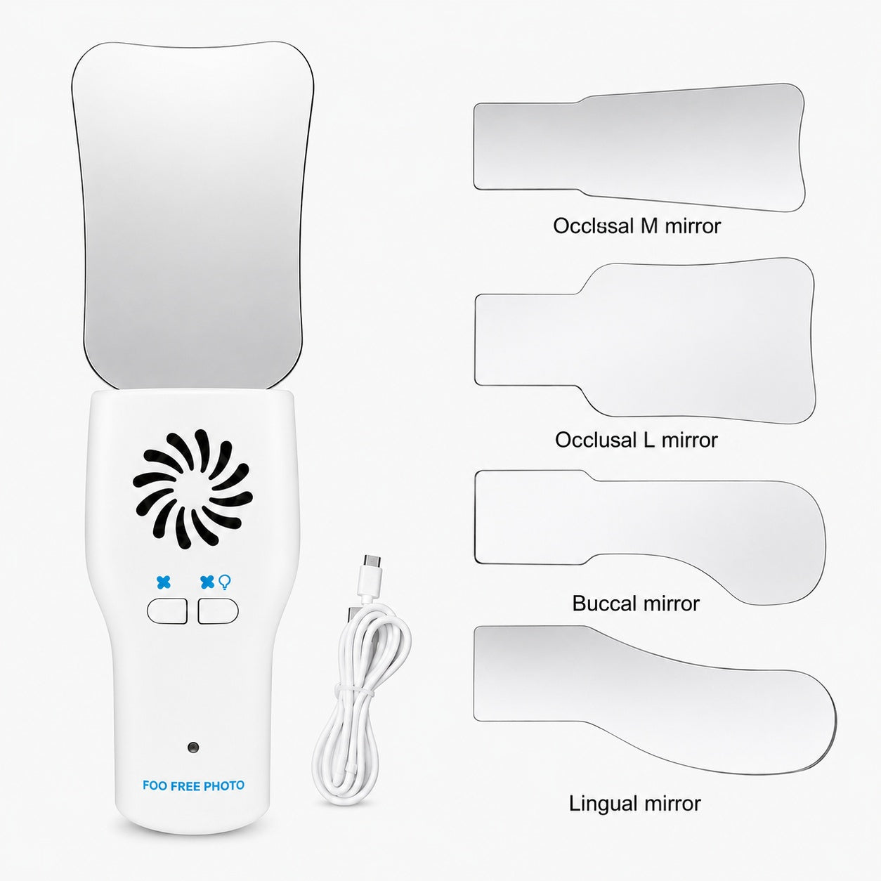 Anti Fog Mirror System kit with USB cable and mirrors