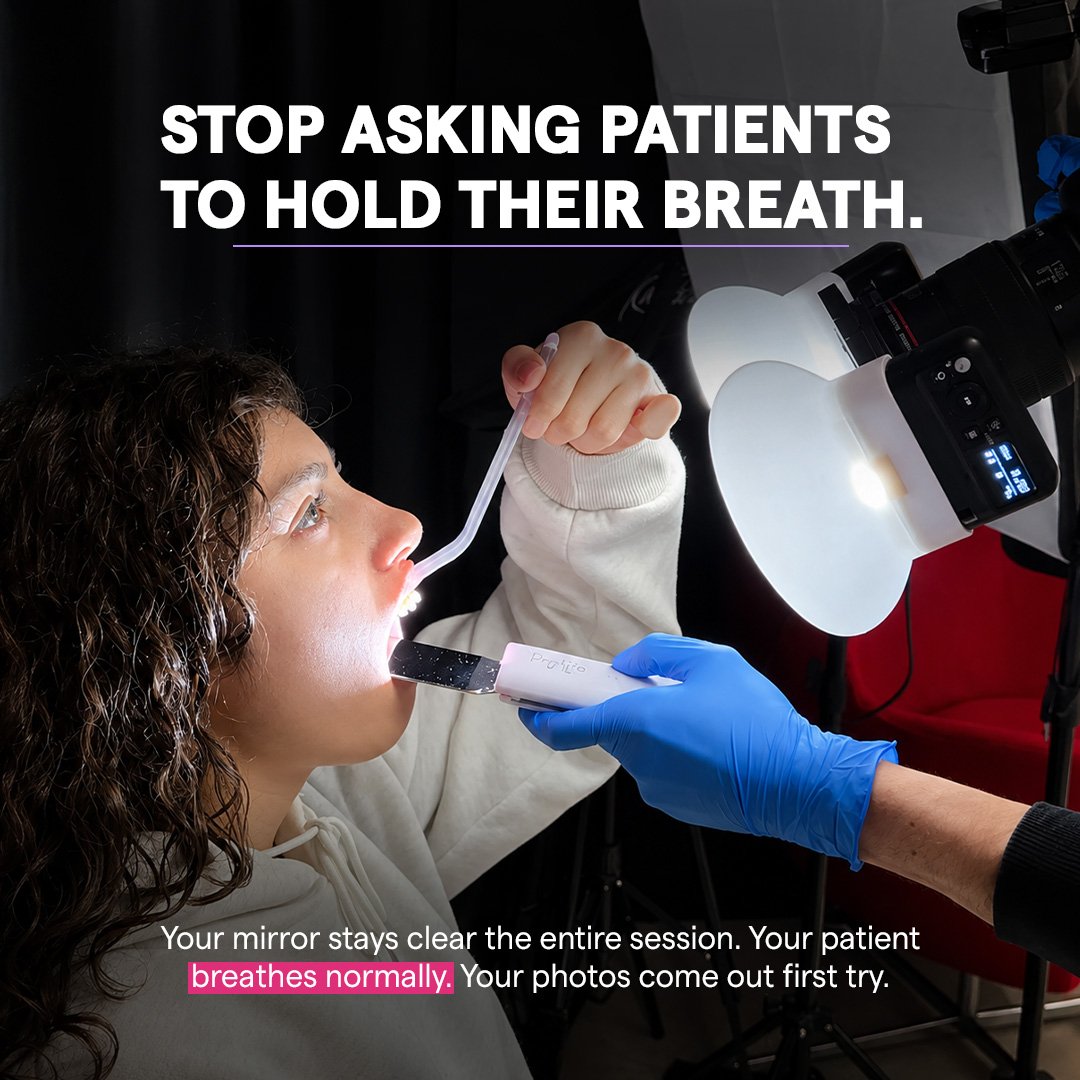 Anti-Fog Mirror System patient breathes normally mirror stays clear