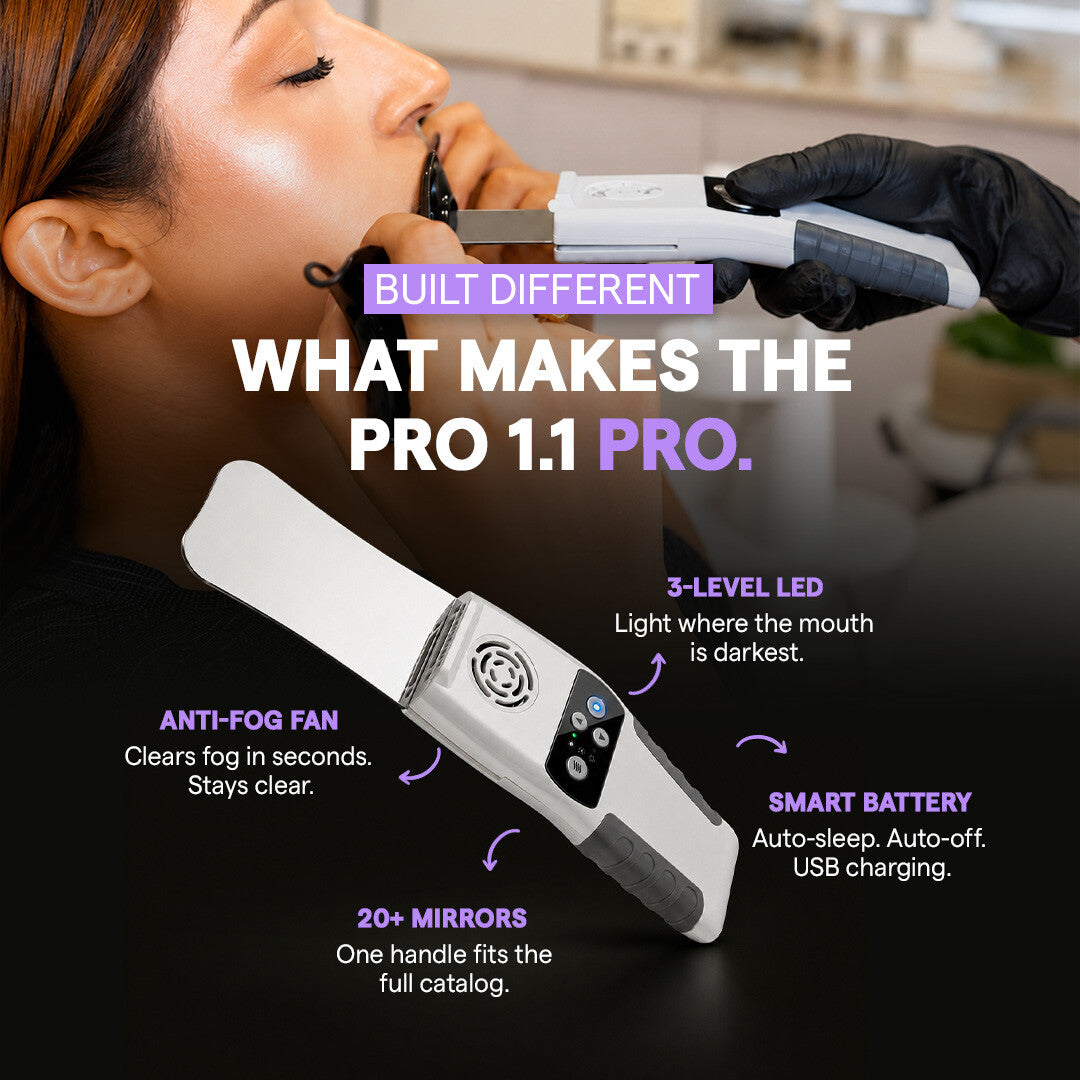 Anti Fog Mirror System Pro features anti-fog fan LED light and 20 plus mirror compatibility