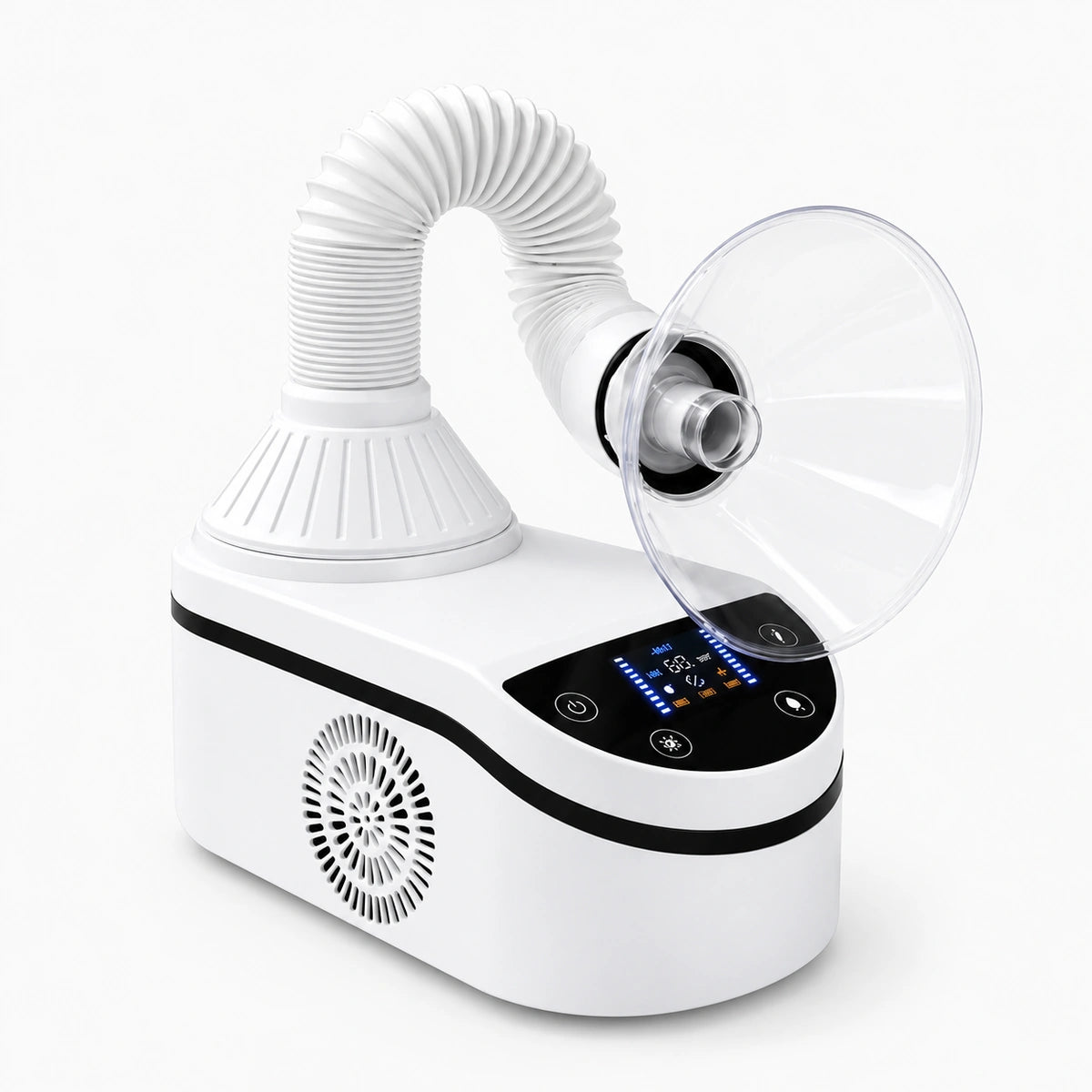 Digital dental lab dust collector with flexible hose suction hood and led work light