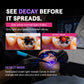 Caries detection normal light versus detect mode showing hidden decay in orange