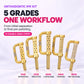 Five IPR diamond strip grades 15HD to 90HD for separation to pre-polishing