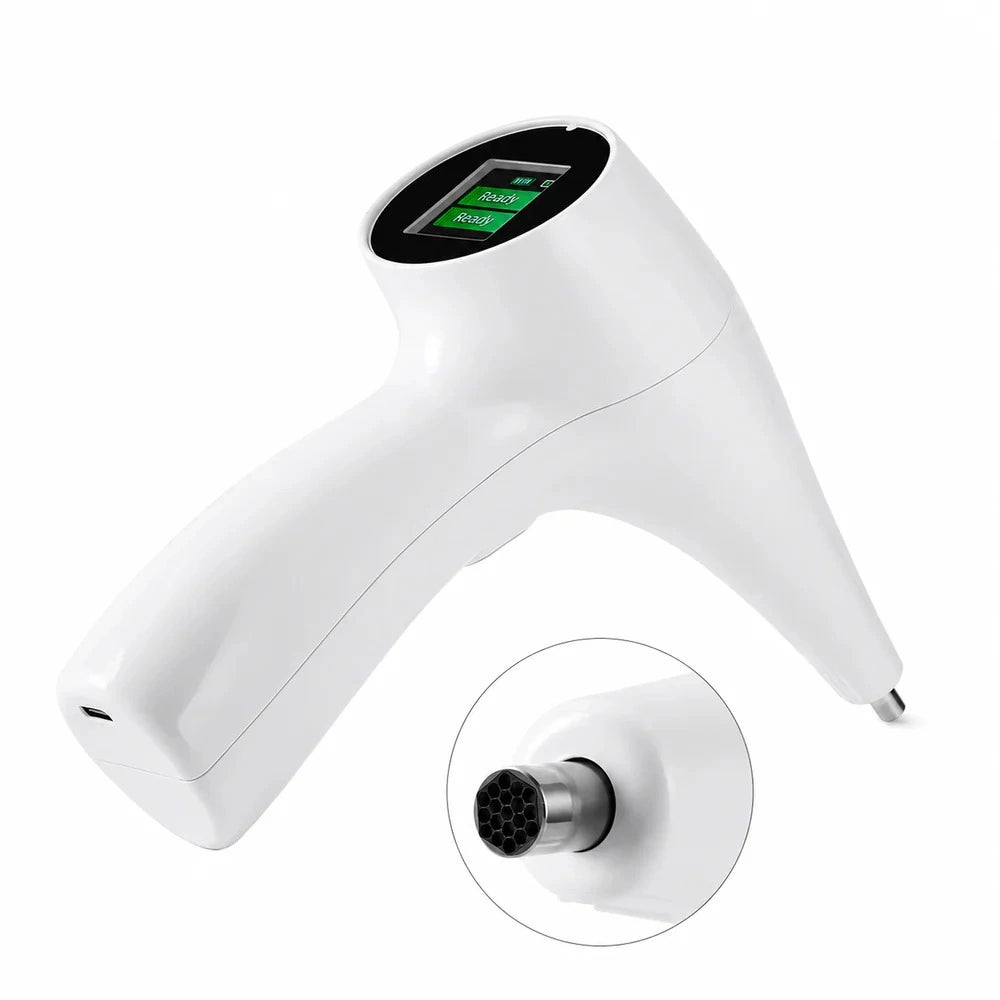 dental shade matching device fiber optic probe tip close-up
