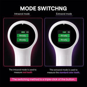 dental shade matching device intraoral and lab mode switching