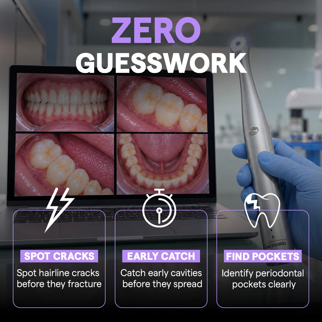 intraoral camera spotting cracks cavities and pockets