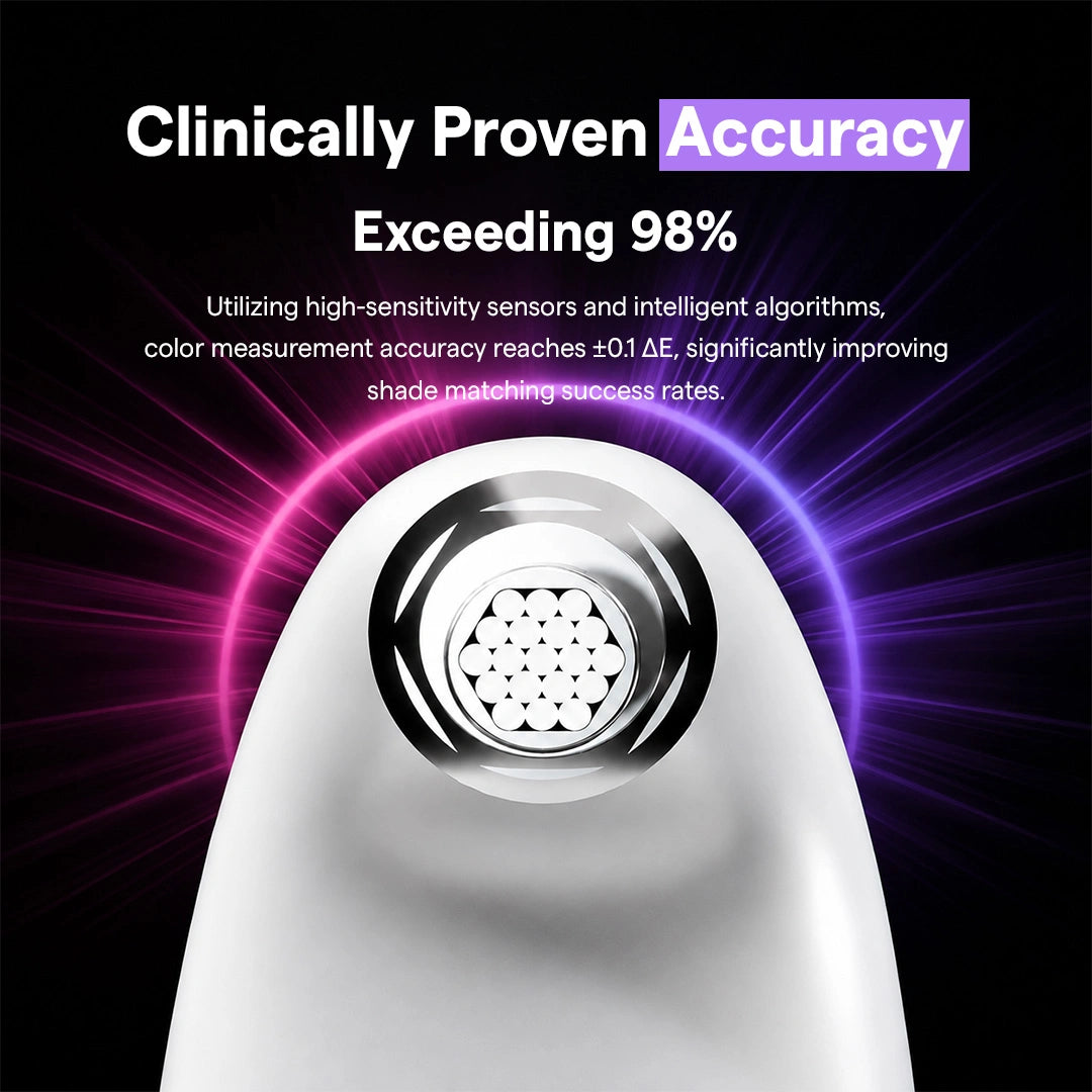 dental shade matching device probe close-up for accurate tooth color matching