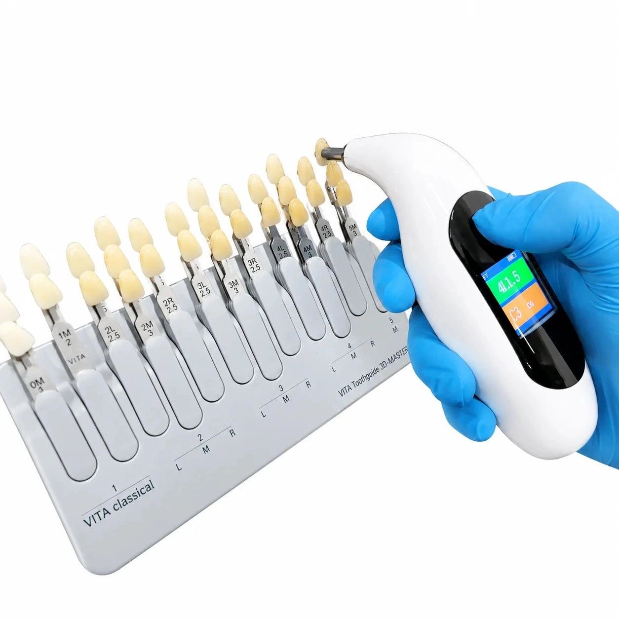 digital tooth shade reader scanning VITA classical shade guide